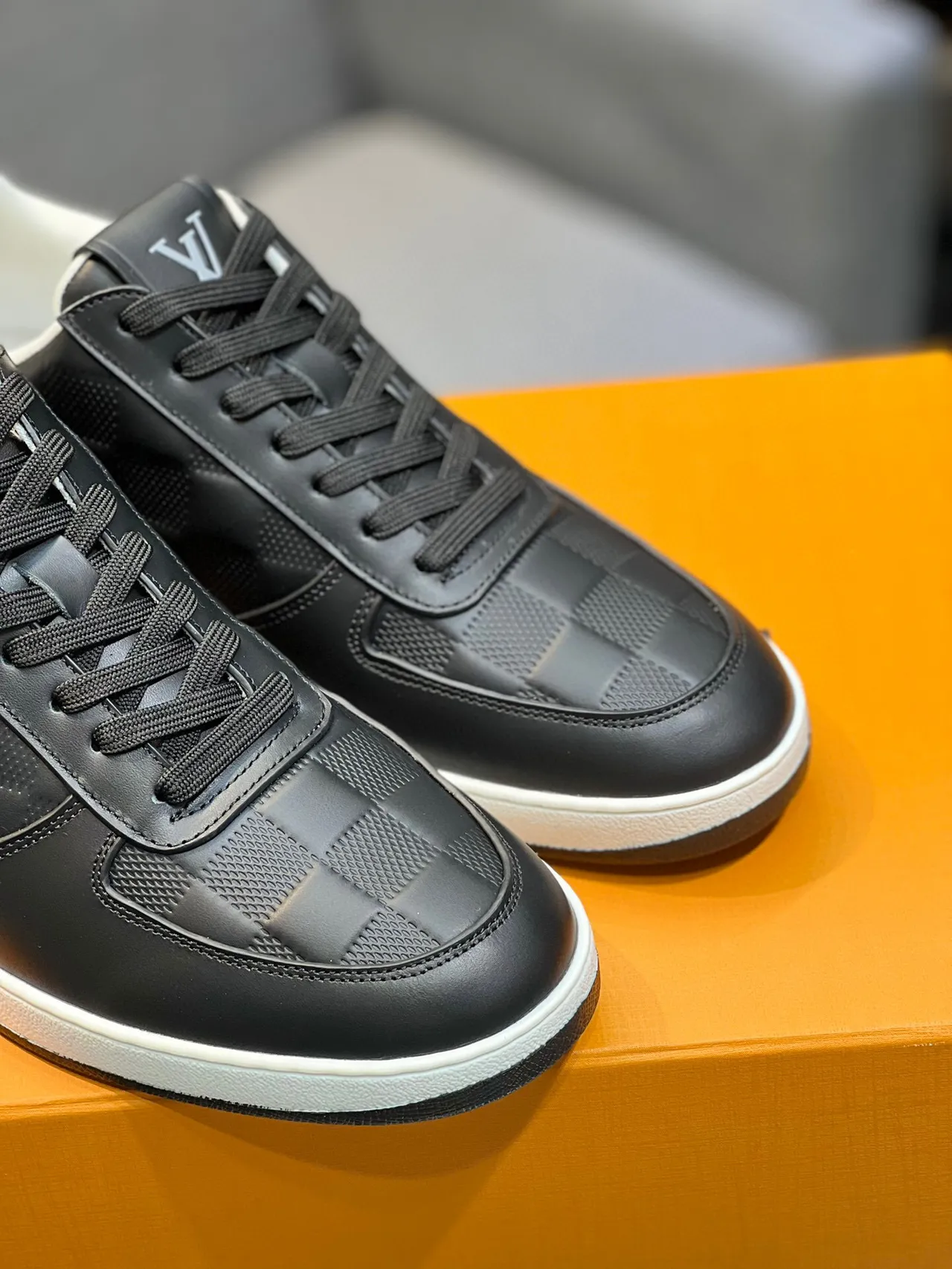Louis Vuitton LV Trainer Black White Quilted Leather Low-Top Lifestyle Sneakers 9