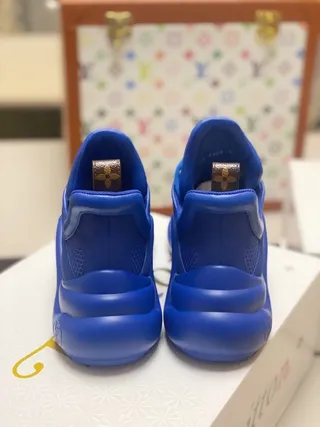 Louis Vuitton LV Trainer Blue Sculpted Sole Monochromatic Chunky Sneakers 6