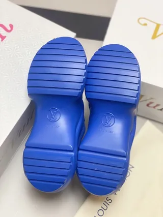 Louis Vuitton LV Trainer Blue Sculpted Sole Monochromatic Chunky Sneakers 7