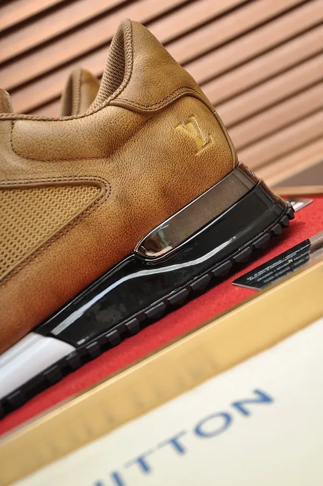 Louis Vuitton LV Trainer Brown Black Tan Leather And Mesh Upper Transparent Heel Cage Lifestyle Sneakers 2