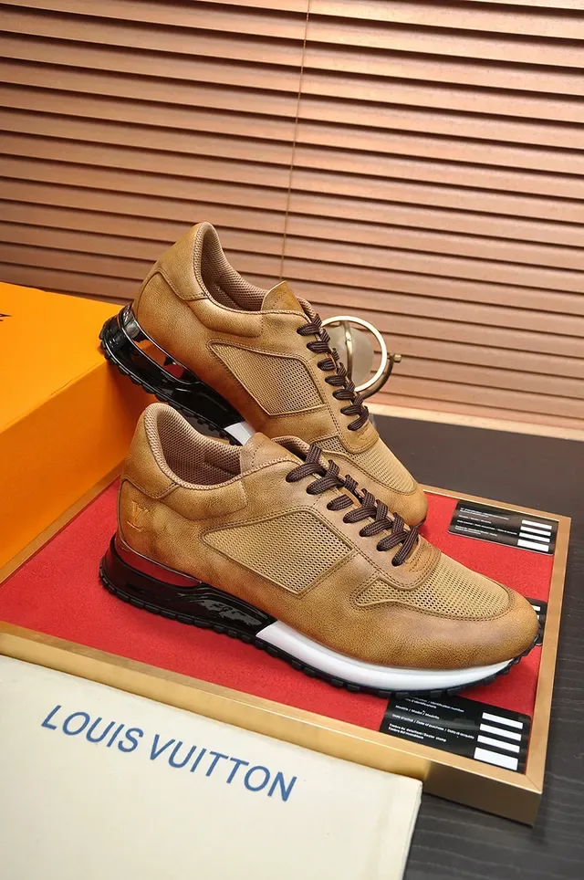 Louis Vuitton LV Trainer Brown Black Tan Leather And Mesh Upper Transparent Heel Cage Lifestyle Sneakers 5