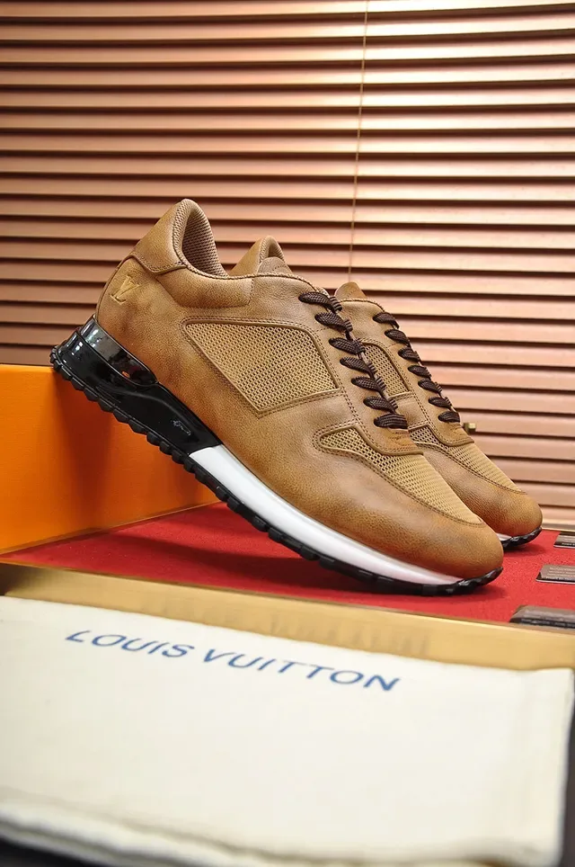 Louis Vuitton LV Trainer Brown Black Tan Leather And Mesh Upper Transparent Heel Cage Lifestyle Sneakers 8