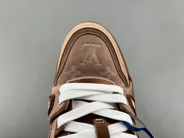 Louis Vuitton LV Trainer Brown White Layered Chunky Sole Textile And Leather Hybrid Upper Lifestyle Sneakers 5