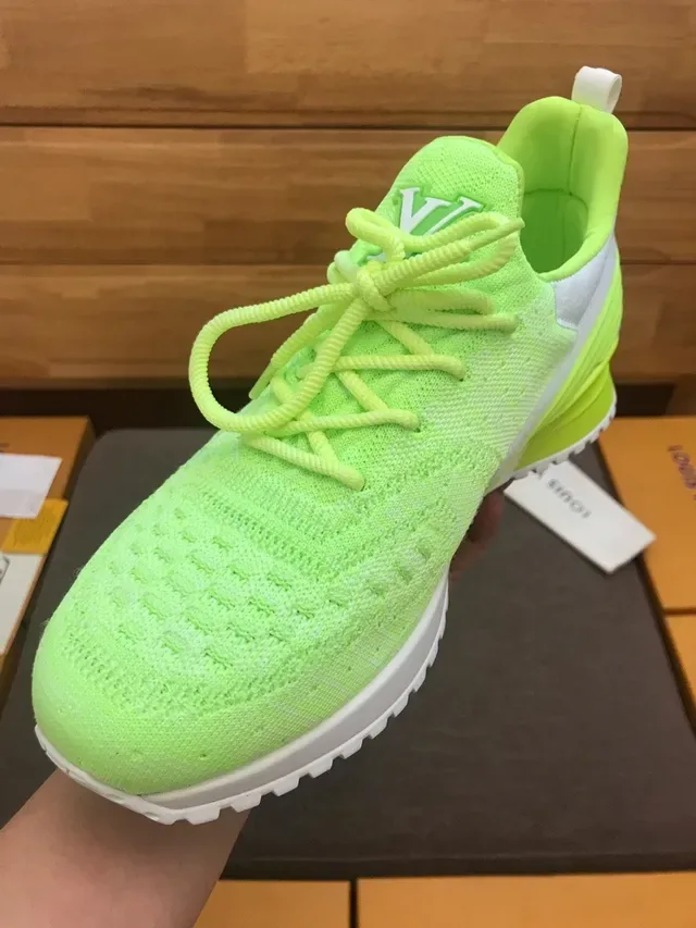 Louis Vuitton LV Trainer Green White Knit Upper Sculpted Midsole Lifestyle Sneakers 4
