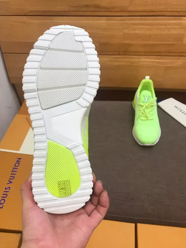 Louis Vuitton LV Trainer Green White Knit Upper Sculpted Midsole Lifestyle Sneakers 5