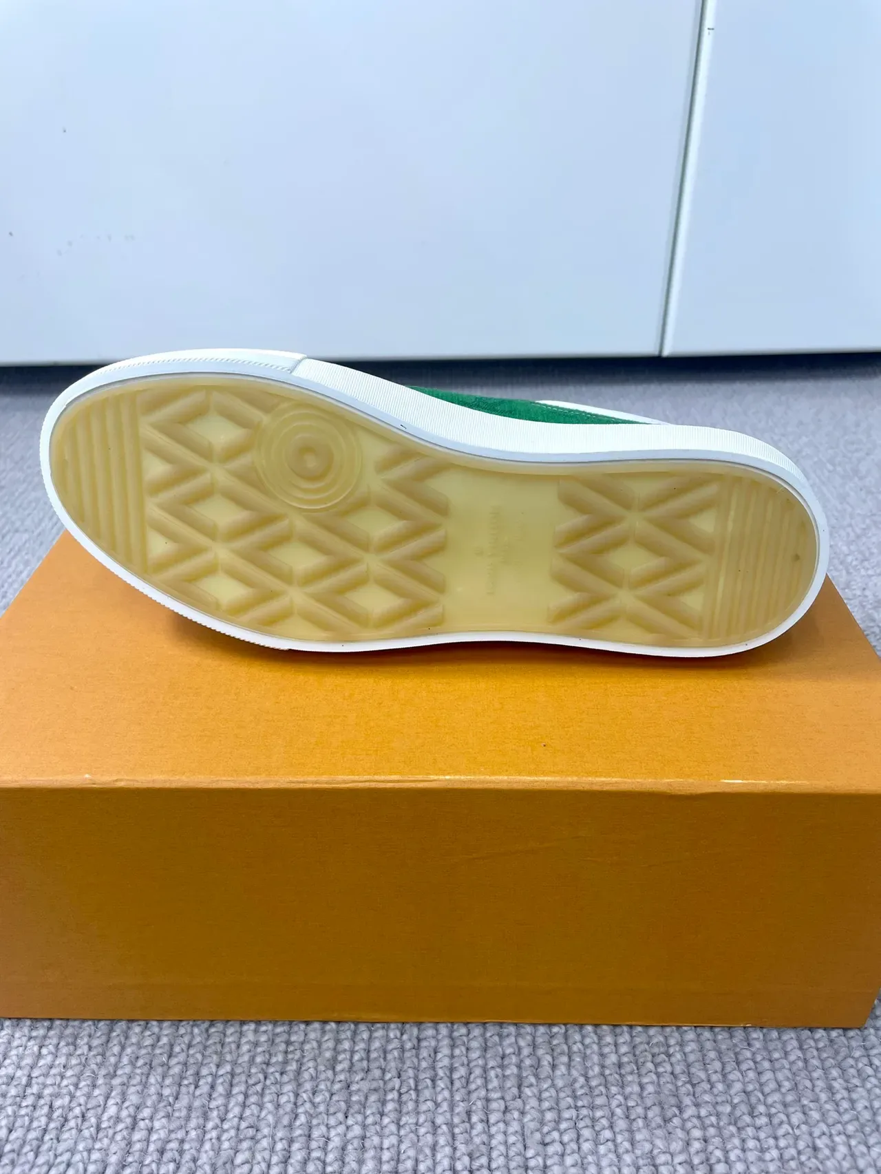 Louis Vuitton LV Trainer Green White Monogram Canvas Cupsole Lifestyle Sneakers 2