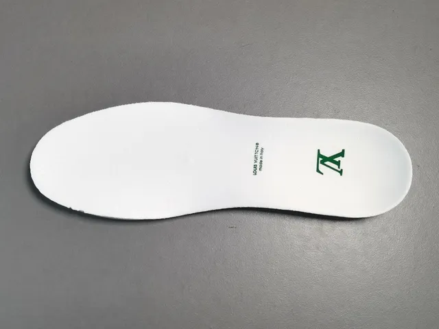 Louis Vuitton LV Trainer Green White Monogram-Printed Overlays Leather Panels Lifestyle Sneakers 2
