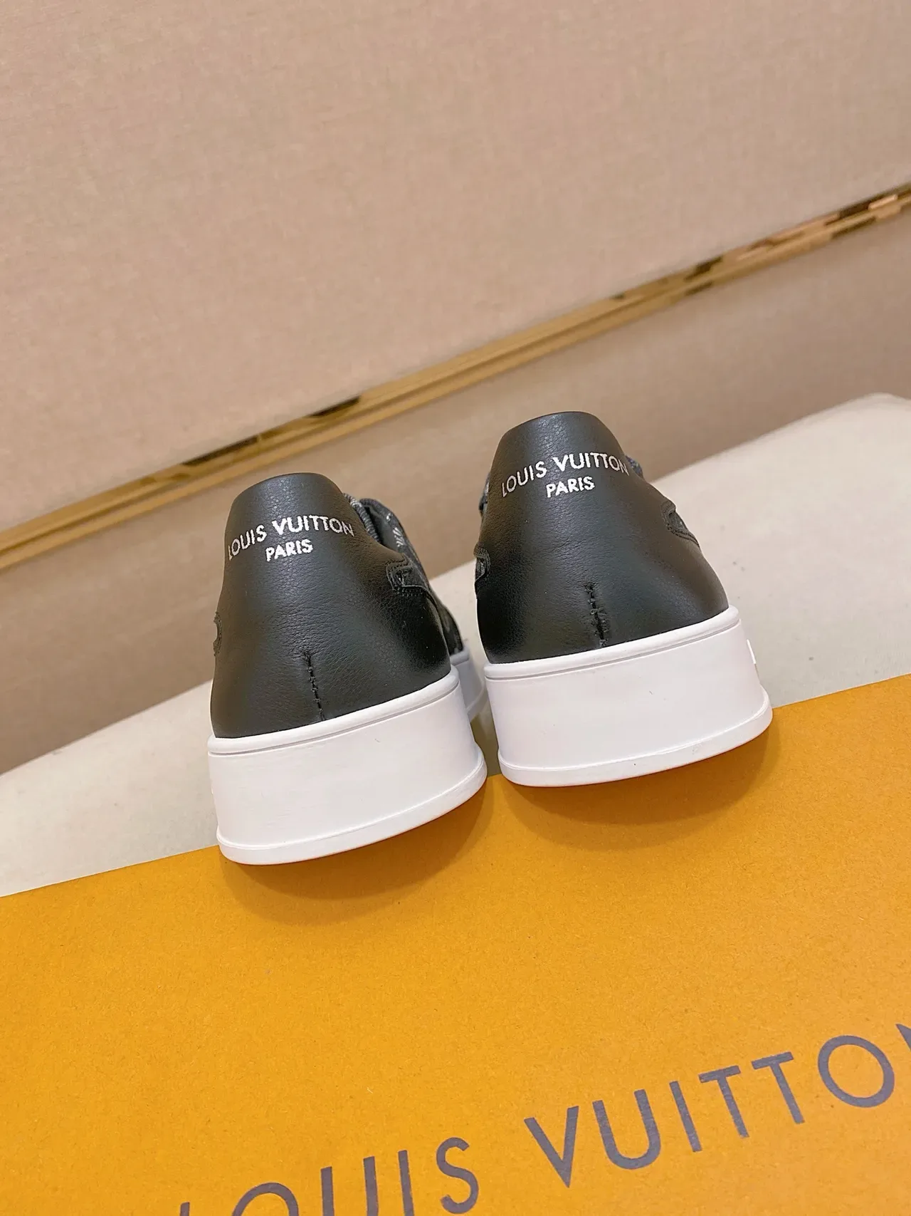 Louis Vuitton LV Trainer Navy White Monogram-Printed Denim Upper Oversized Embroidered Logo Lifestyle Sneakers 3