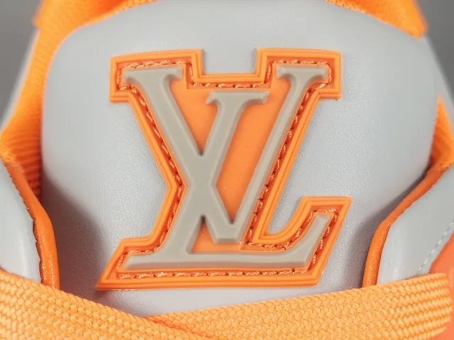 Louis Vuitton LV Trainer Orange Gray Low-Top Layered Midsole Lifestyle Sneakers 3