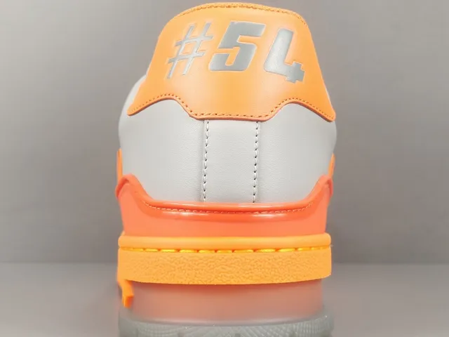Louis Vuitton LV Trainer Orange Gray Low-Top Layered Midsole Lifestyle Sneakers 6