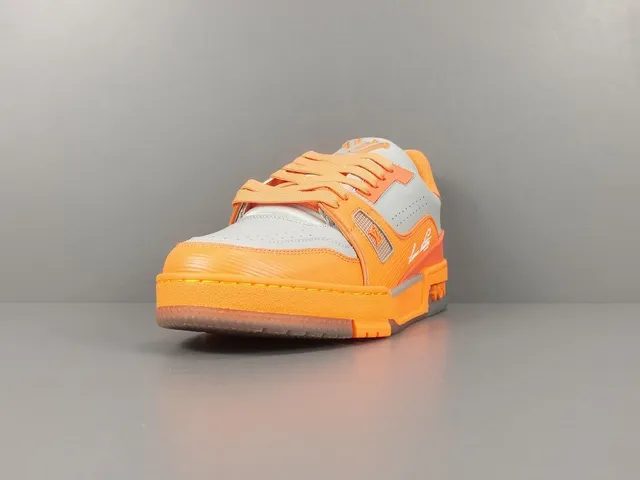 Louis Vuitton LV Trainer Orange Gray Low-Top Layered Midsole Lifestyle Sneakers 16