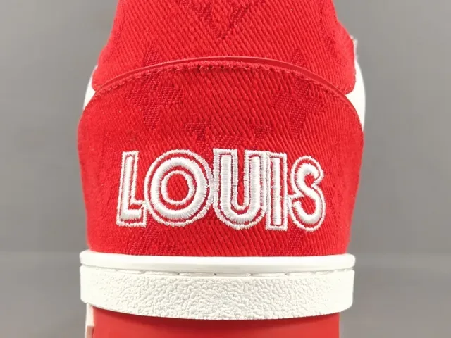Louis Vuitton LV Trainer Rouge Blanc Low-Top Strapped Lifestyle Sneakers 6
