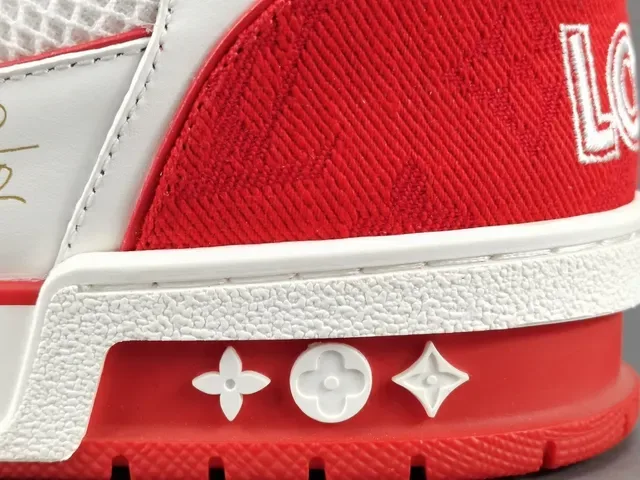 Louis Vuitton LV Trainer Rouge Blanc Low-Top Strapped Lifestyle Sneakers 7