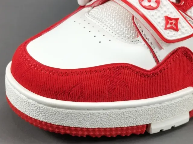 Louis Vuitton LV Trainer Rouge Blanc Low-Top Strapped Lifestyle Sneakers 9
