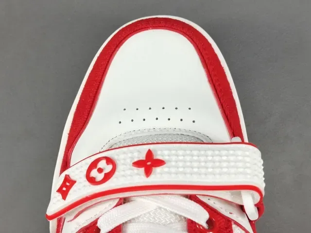 Louis Vuitton LV Trainer Rouge Blanc Low-Top Strapped Lifestyle Sneakers 10