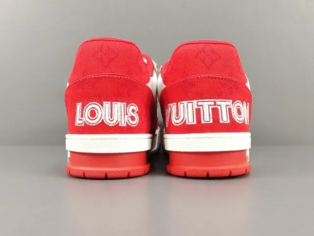 Louis Vuitton LV Trainer Rouge Blanc Low-Top Strapped Lifestyle Sneakers 17