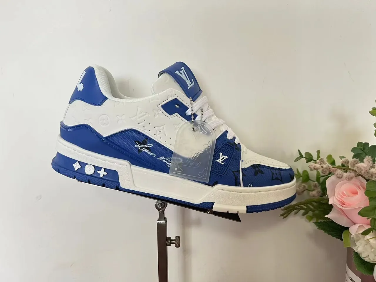 Louis Vuitton LV Trainer Rouge Blanc Cuir Monogrammé Semelle Épaisse Stratifiée Chaussures Lifestyle 12