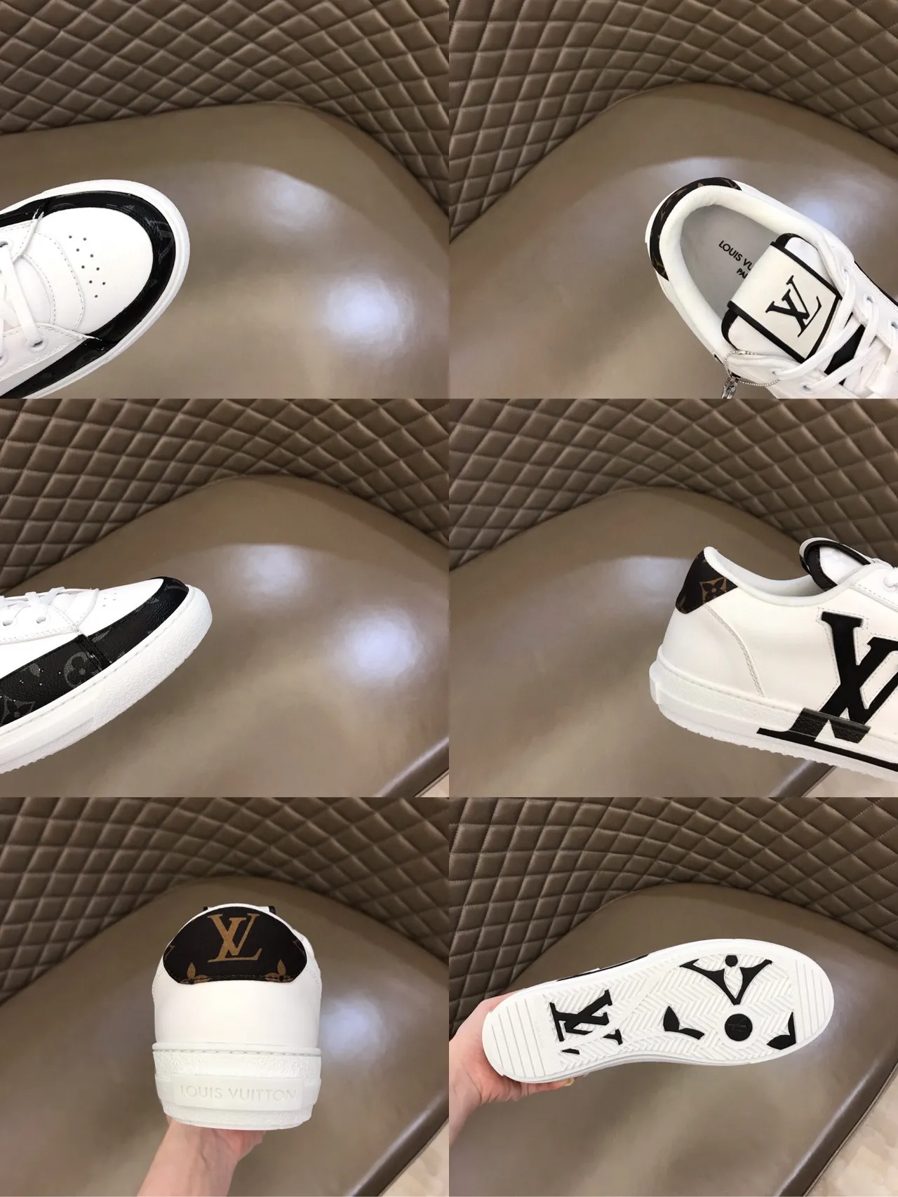 Louis Vuitton LV Trainer White Black Low-Top Monogrammed Toe Cap Lifestyle Sneakers 2