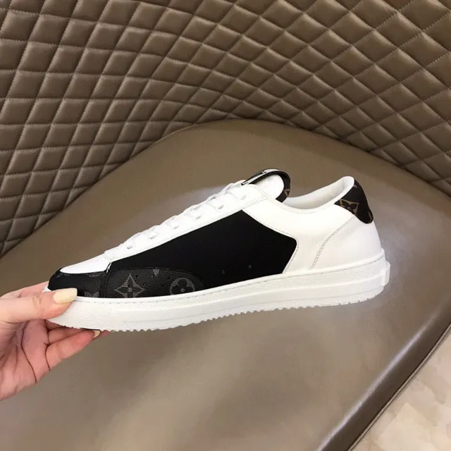 Louis Vuitton LV Trainer White Black Low-Top Monogrammed Toe Cap Lifestyle Sneakers 3