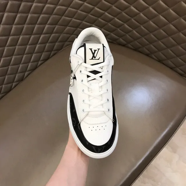 Louis Vuitton LV Trainer White Black Low-Top Monogrammed Toe Cap Lifestyle Sneakers 4