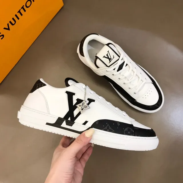 Louis Vuitton LV Trainer White Black Low-Top Monogrammed Toe Cap Lifestyle Sneakers 6