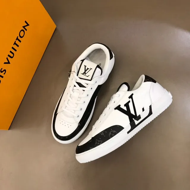 Louis Vuitton LV Trainer White Black Low-Top Monogrammed Toe Cap Lifestyle Sneakers 8