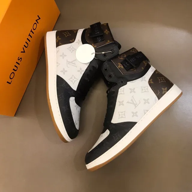Louis Vuitton LV Trainer White Brown High-Top Monogram-Paneled Lifestyle Sneakers 7