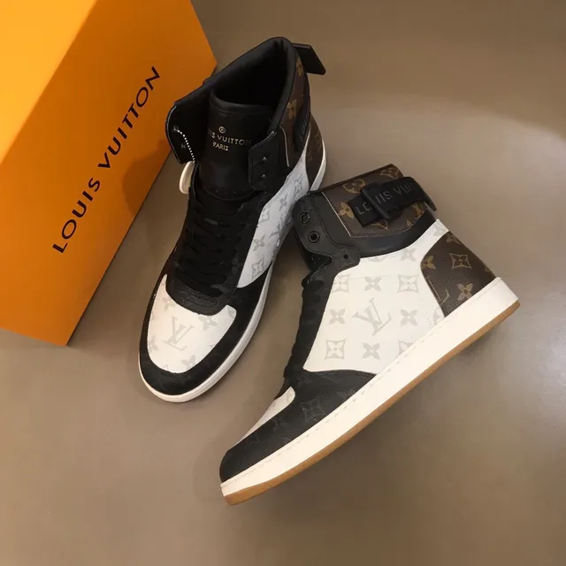Louis Vuitton LV Trainer White Brown High-Top Monogram-Paneled Lifestyle Sneakers 8