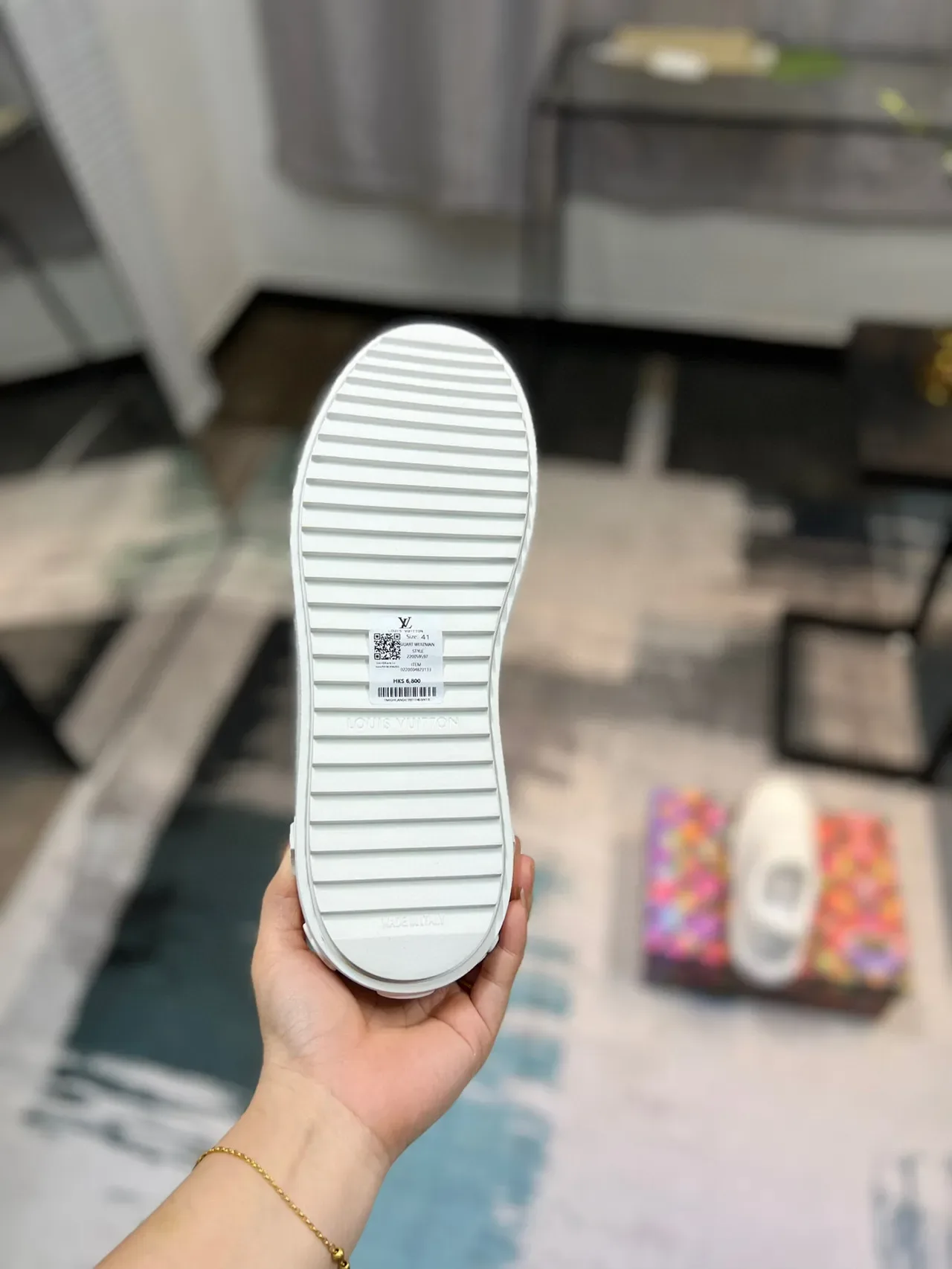 Louis Vuitton LV Trainer White Embossed Monogram Leather Lifestyle Sneakers 9