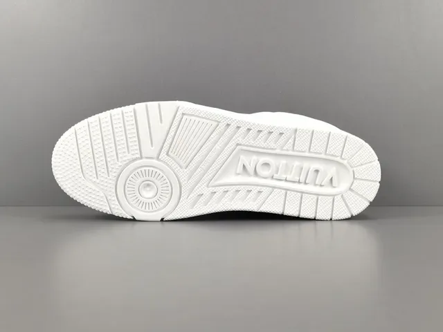 Louis Vuitton LV Trainer White Monogram-Embossed Leather Sculpted Layered Midsole Lifestyle Sneakers 13