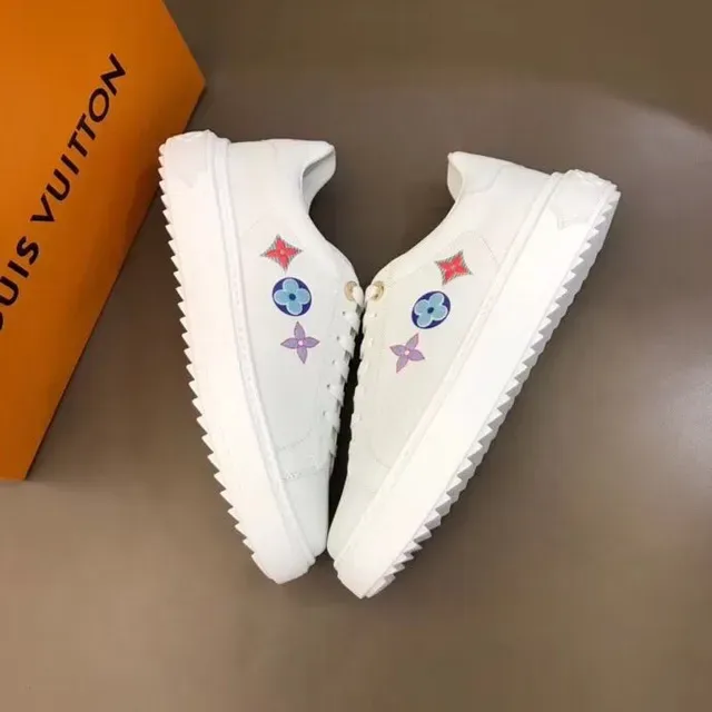 Louis Vuitton LV Trainer White Multicolor Leather Upper Embroidered Floral Motifs Lifestyle Sneakers 6