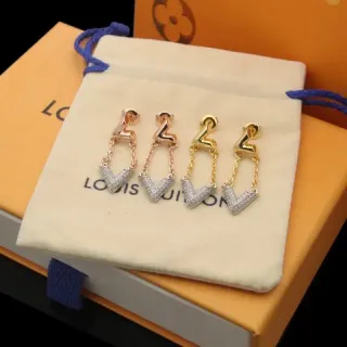 Louis Vuitton LV Volt Pavé Crystal Dangling Earrings