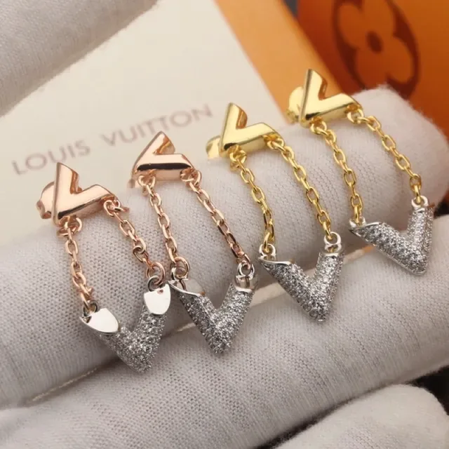 Louis Vuitton LV Volt Pavé Crystal Dangling Earrings 7