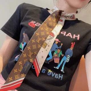 Louis Vuitton 印花和插图丝巾