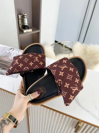 Louis Vuitton Monogram Brown Slippers 2