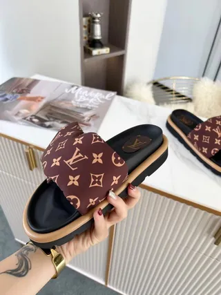 Louis Vuitton Monogram Brown Slippers 5