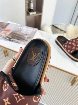 Louis Vuitton Monogram Brown Slippers 6