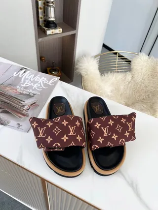 Louis Vuitton Monogram Brown Slippers 9
