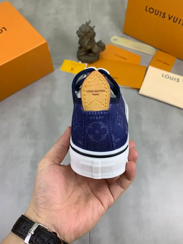 Louis Vuitton Monogram Canvas Blue Low-Top Lifestyle Sneakers 3