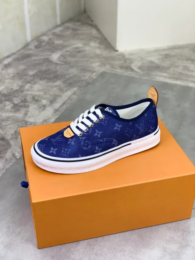 Louis Vuitton Monogram Canvas Blue Low-Top Lifestyle Sneakers 4
