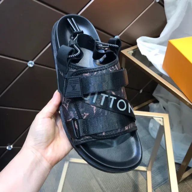 Louis Vuitton Monogram Canvas Strap Slide Casual Sandals 2