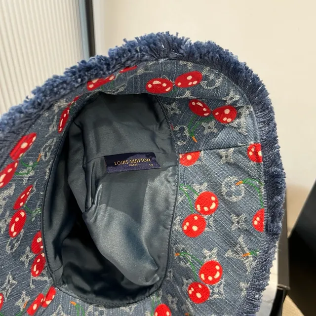 Louis Vuitton Monogram Denim Broderie de Cerise Chapeau Bucket 2