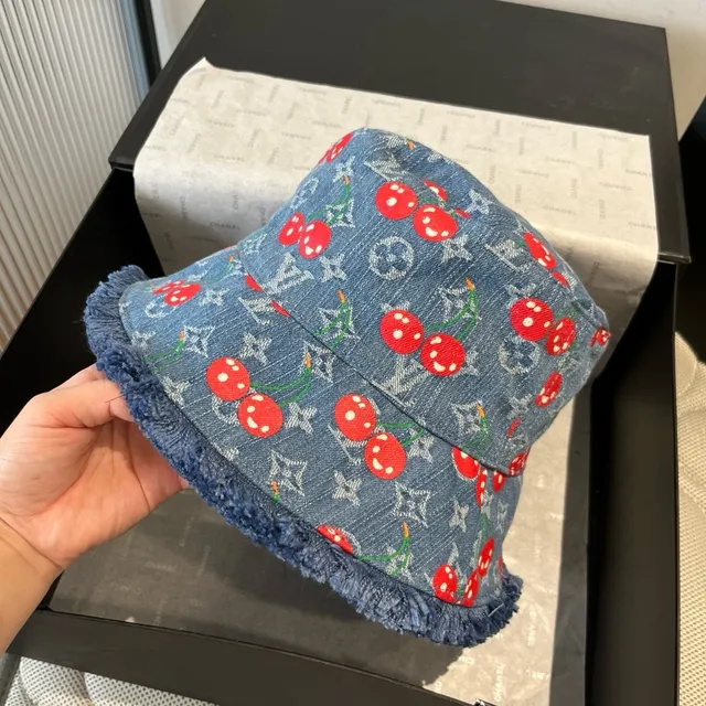 Louis Vuitton Monogram Denim Broderie de Cerise Chapeau Bucket 4