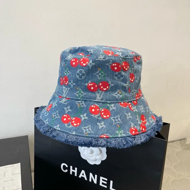 Louis Vuitton Monogram Denim Broderie de Cerise Chapeau Bucket 6