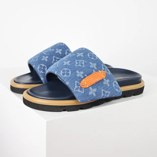 Louis Vuitton Monogram Denim Strap Slippers 2