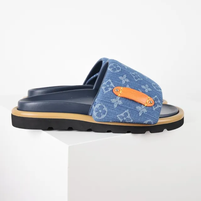 Louis Vuitton Monogram Denim Strap Slippers 3