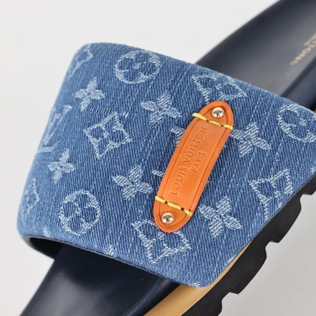 Louis Vuitton Monogram Denim Strap Slippers 6