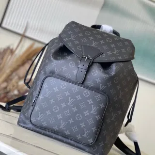 Louis Vuitton Monogram Eclipse Gray Black Roll-Top Casual Backpack