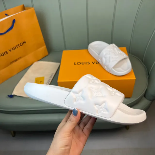 Louis Vuitton Monogram Embossed Slide Slippers 4