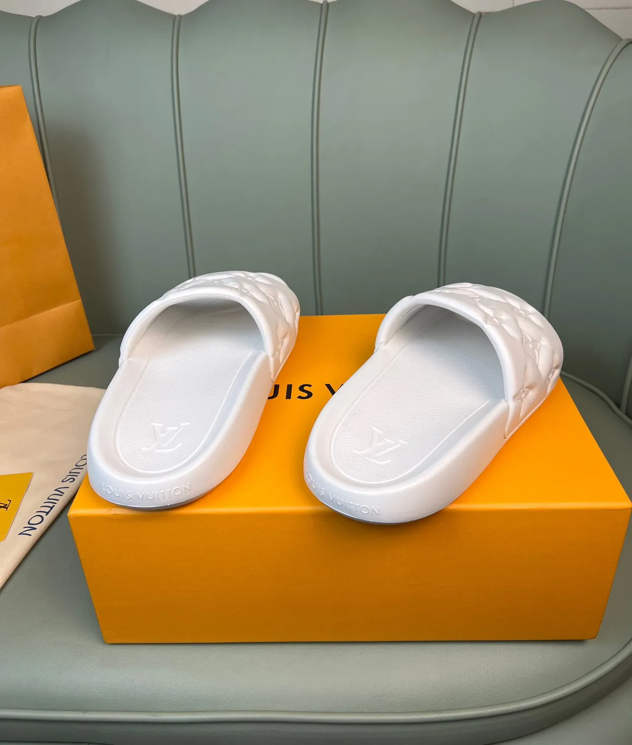Louis Vuitton Monogram Embossed Slide Slippers 6